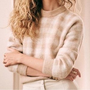 NWOT Sézane Becky Gingham Sweater